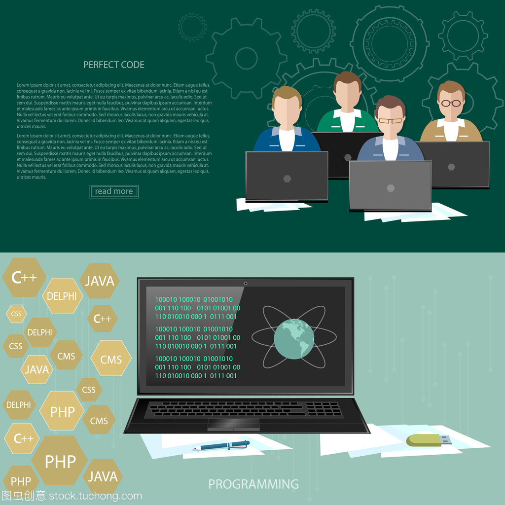 編程概念開(kāi)發(fā)人員培訓(xùn)過(guò)程中編碼的橫幅